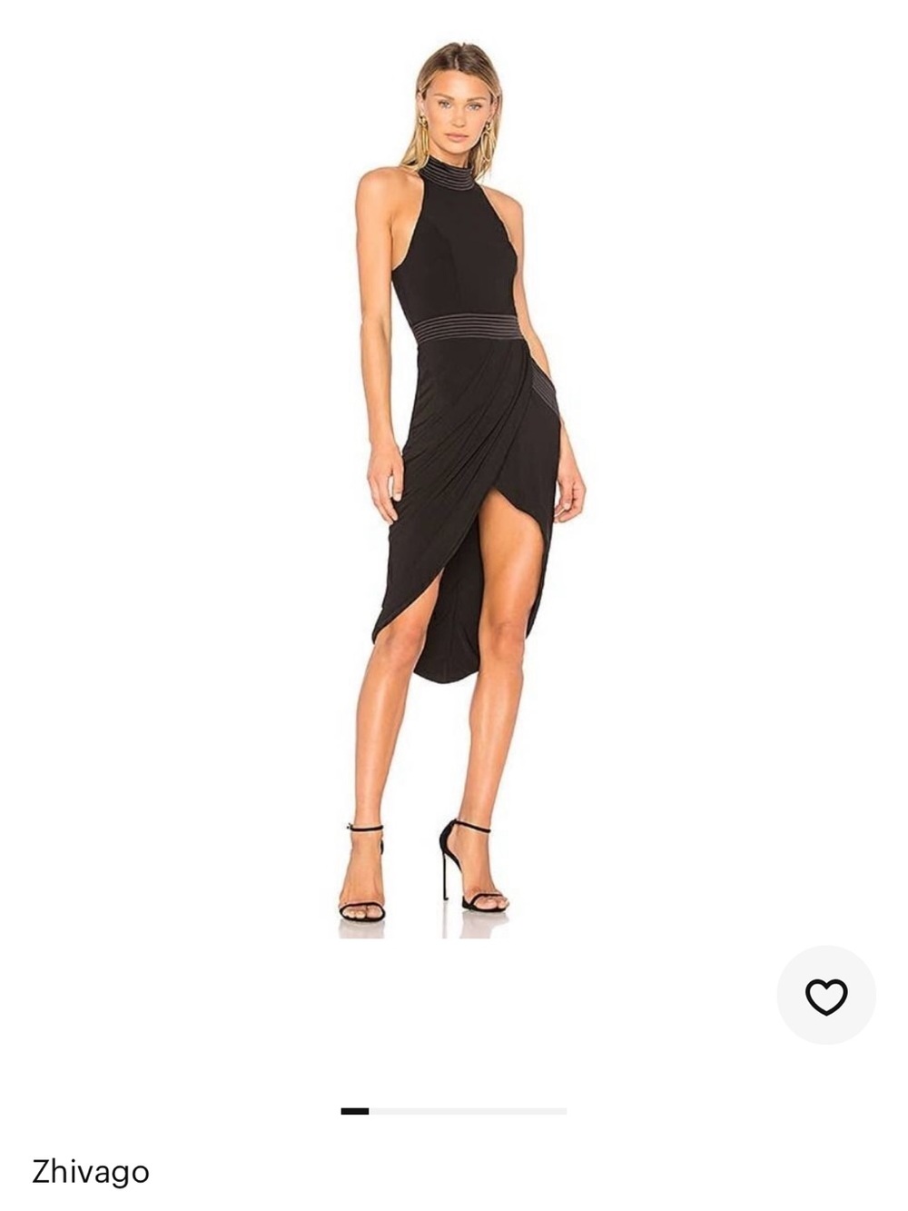 Zhivago Black Halter High-Low Dress